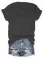 Plain dark gray short sleeve t-shirt paired with distressed denim shorts for daily wear. - S / Tops / Dark Gray