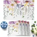Set de table décoratif élégant avec fleurs aquarelle pour salle à manger fête cuisine - 30*45 / Fleurs violettes de printemps