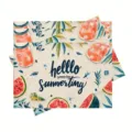 Summer watermelon linen placemat table mat kitchen dining party decor waterproof heat insulation - 30cm*45cm / 38