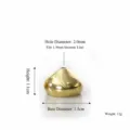 Mini soporte de incienso de gota dorada, quemador de metal portátil, decoración del hogar. - Quemador de incienso gota de agua pequeño para bobinas y varitas