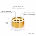Pequeño soporte de incienso de latón de nueve agujeros quemador de varillas zen base - Portaincienso pequeño de 9 agujeros (apto para espiral y varilla)