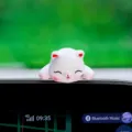 Cute lucky cat figurine car dashboard decoration, mini resin animal ornament for auto interior. - Laying Doll [Lucky Cat]