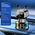 Difusor de coche robot inteligente con expresión linda y niebla ajustable de cuatro velocidades fresca. - [Osmanthus] - Gris