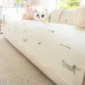 Sommer Eisseide Sofabezug Kuhlende Matratze mit schickem Hundemuster und Anti-Rutsch - 70*70cm / Benny-Hund - Grasgrün