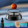 Difusor de aroma para coche solar de levitación magnética con aceite y rodaja de madera. - Osmanto / Negro Cool
