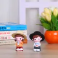 Cute cartoon doll couple figurine desktop home decoration resin craft lovely ornament room - Mier & Heart Boy Pair