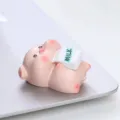 Cute pink lying pig miniature figurine, resin cartoon animal car and desktop decoration toy - Lying Flat Piggy