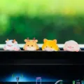 Cute animal dashboard figurines, resin cat, pig, cow and giraffe toys for car decor. - Calf + Deer + Corgi + Piglet (4-Piece Set)