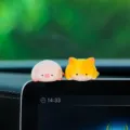 Cute animal dashboard figurines, adorable pig and cat ornaments for car center console display. - Pig + Corgi - Pack of 2