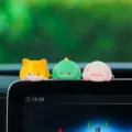 Cute animal dashboard figurines cat dinosaur pig decor car monitor edge ornament toys - Corgi, Dinosaur and Pig (Set of 3)