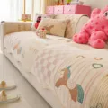 Fundas de sofá bonitas de chenilla cuatro estaciones universal cojín antideslizan - 70*70cm / Caballo balancín de corazón - beige