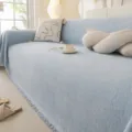 Light blue chenille sofa cover, modern minimalist full cover blanket for all seasons. - 180*90cm / Cloud Simple Nap - Light Blue