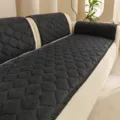 Dark grey quilted sofa cushion cover, thickened warm one-piece non-slip couch pad. - 70*70cm / Dark Gray
