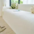 Cooling silk sofa towel one piece full cover summer slipcover anti slip couch protector - 180*130CM / Ice Silk Fox Tail Scarf - Off-white
