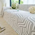 Cool silk sofa cover towel all-inclusive anti-slip protective mat for summer living room. - 180*130CM / Ice Silk Fox Tail Scarf - Light Grey