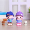 Cute cartoon couple doll resin figurines desktop ornament for home decor kids room gift - Happy Couple Pair