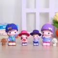 Cute cartoon family doll figurines resin desktop ornament home decor gift set for room - Happy Couple, Flower Girl and Happy Boy Set