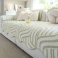 Ice silk sofa cushion cover summer green wavy pattern slipcover living room protector - 70*70cm / Green