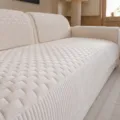 Beige corduroy sofa cushion cover, anti-slip textured design for living room furniture. - 90*70cm / Manzhi Woven - Beige