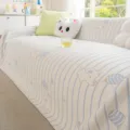 Summer cartoon ice silk sofa cover full coverage anti-slip breathable couch blanket protector - 180*130cm / Qixiang Sofa Towel - Blue