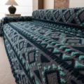Vintage chenille sofa cover blanket geometric pattern anti-scratch four seasons universal - 180*130cm / Bohemian Rhombus - Blue