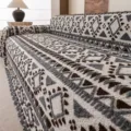 Retro chenille sofa cover blanket variant, geometric pattern style furniture protector. - 180*130cm / Bohemian Rhombus - Grey