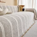 Retro Chenille Sofabezug Sofadecke All-Inclusive Anti-Kratzer Sofaschoner Sofabezug - Alte Erzählung - Dunkelbraun