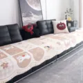 Funda de cojín para sofá de seda de hielo con un bonito diseño de gato para salón. - 70*70cm / Paraíso de Mascotas - Caqui