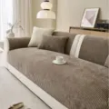 Kalyma kanapes chenille tesseron epoxon pagkosmio isio maxilari kanapes antolisthitiko sxedio - 70*70cm / Chenille-Καφέ