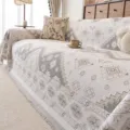 Chenille sofa cover slipcover all-in-one blanket for living room furniture protection - 180*130CM / Gold Miner - Light Grey