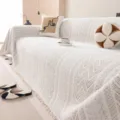 Bohemian knitted sofa cover blanket, four seasons universal non-slip beige geometric design. - 180*130CM / Mountains & Rivers - Khaki