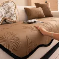 Brown embossed butterfly sofa cushion cover, mid-century modern living room decor fabric. - 70*70cm / Coffee