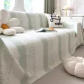 Prasini rigoti kalumma sofa ice silk therines plektes koubertes gia to saloni - 180*130cm / Man Shan - πράσινο