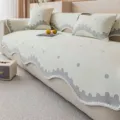 Cooling ice silk polka dot sofa cover summer slipcover mat for living room furniture - 70*70cm / Cooling Polka Dots - Gray