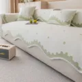 Summer cooling ice silk polka dot sofa cushion cover variant style, non-slip breathable protector. - 70*70cm / Cooling Polka Dots - Green