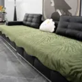 Green zebra chenille sofa cover, modern minimalist living room seat cushion variant. - 70*70cm / Green