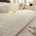 Ice silk cooling sofa cover mat, light green geometric pattern variant for summer home. - 70*70cm / Shaped Green Vine - Green