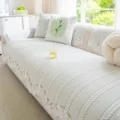 Cuscino divano rinfrescante in seta ghiaccio fodera lavorata a maglia antiscivolo beige - 70*70cm / Sussurro di mughetto - Grigio