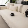 Conjunto funda de sofá estilo crema francesa, cómodo cojín bordado cuatro estaciones. - 70*70cm / Lazo en relieve - Blanco crema