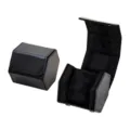 Black hexagonal travel watch box with velvet interior, portable leather watch storage case. - Single Hexagon Style (8.5*10*8.8cm)