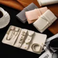 Portable velvet jewelry organizer mini travel storage bag for rings earrings and necklaces. - Medium Yun Gan Jewelry Bag / 5*4.6*4.6CM / Mixed Color (Medium)