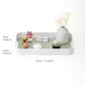 Nordic style plastic leather storage tray with green mat for home living room organization. - 32*19*4.2cm / Green