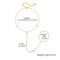 Gold stainless steel CZ toe chain body jewelry beach foot bracelet elegant fashion accessory - Gold