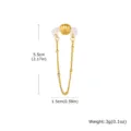 Stile francese finta perla acciaio inossidabile nappa cuore conchiglia orecchino elegante - Perline Conchiglia Francese (EH-835G02-1)
