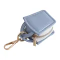 Mini portable jewelry box bag charm, cute square storage case for earrings and rings. - Fog Blue / 5.5*3.5*10.5cm