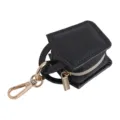 Mini PU leather handbag keychain jewelry storage box for rings and earrings, black color. - Black / 5.5*3.5*10.5cm