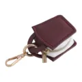 Miniature leather jewelry box handbag keychain portable earring ring storage pouch with gold hardware. - Ancorra Red / 5.5*3.5*10.5cm