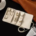 Portable velvet jewelry organizer travel mini pocket ring earring storage box for women daily - Regular Style (yx-EP-00712) / White