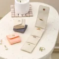 Portable mini pocket jewelry storage bag for earrings and rings, multi-color velvet variant. - 12*6.8*1.5CM / Mixed Multicolor