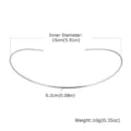 Minimalist stainless steel open choker necklace with clear inner diameter and weight specs. - Open Loop / 2.0mm / Steel